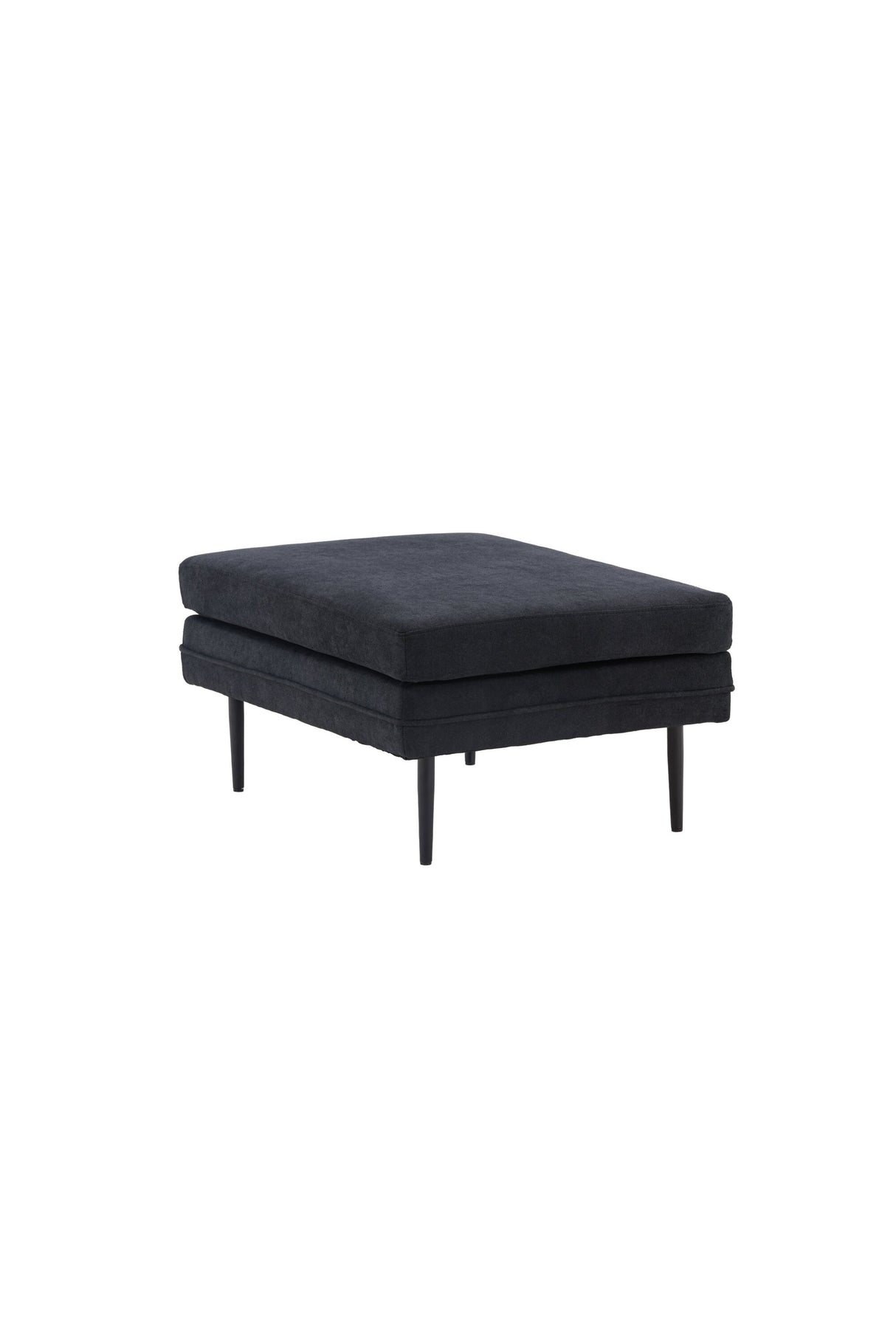 Boom Ottoman - schwarz/Polyester - Leinen - Ottomane / Poufs - ALVAHOME