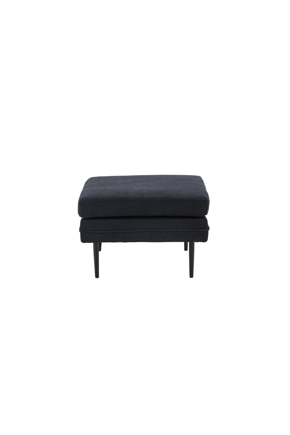Boom Ottoman - schwarz/Polyester - Leinen - Ottomane / Poufs - ALVAHOME