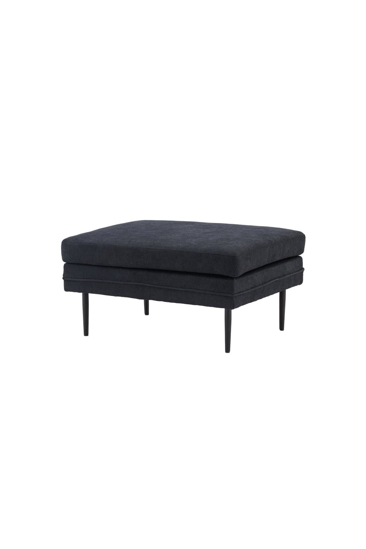 Boom Ottoman - schwarz/Polyester - Leinen - Ottomane / Poufs - ALVAHOME
