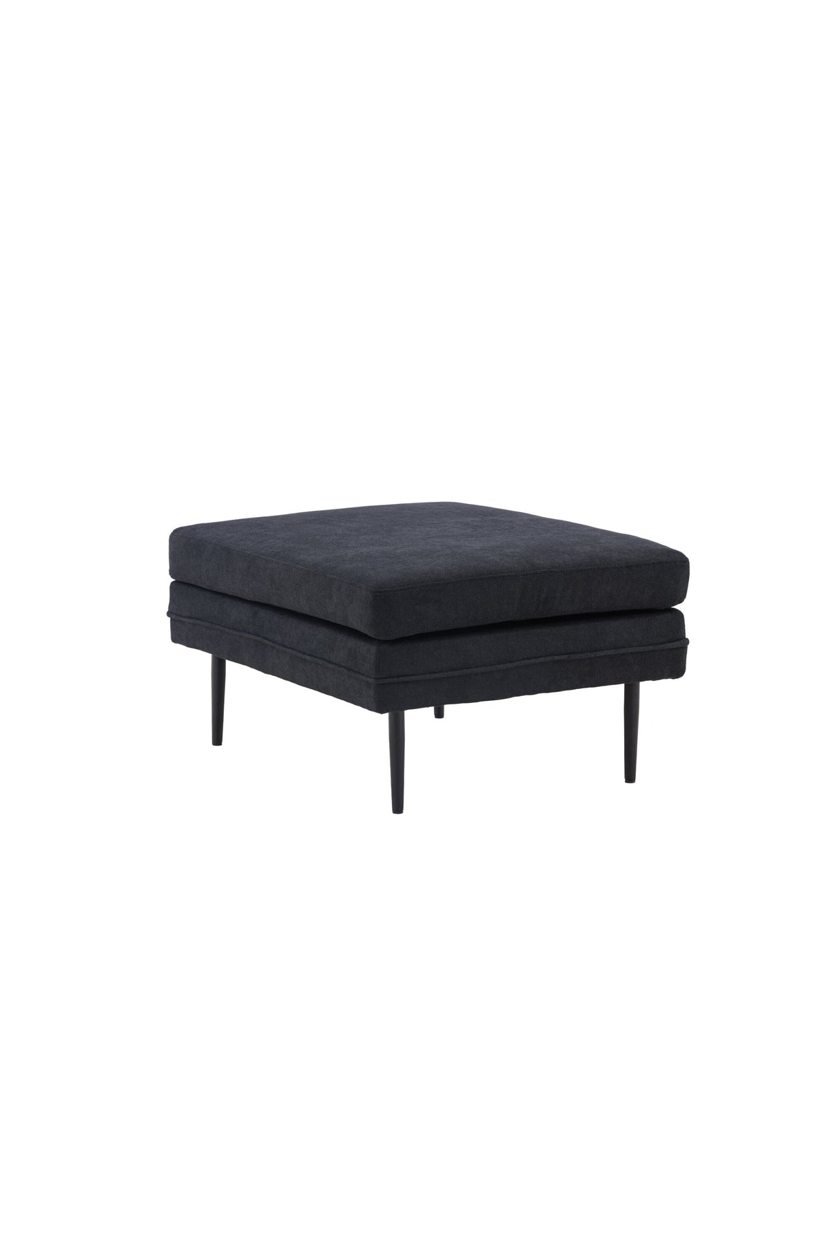 Boom Ottoman - schwarz/Polyester - Leinen - Ottomane / Poufs - ALVAHOME