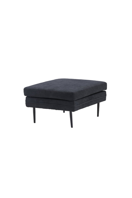 Boom Ottoman - schwarz/Polyester - Leinen - Ottomane / Poufs - ALVAHOME