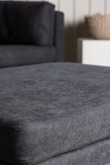 Boom Ottoman - schwarz/Polyester - Leinen - Ottomane / Poufs - ALVAHOME