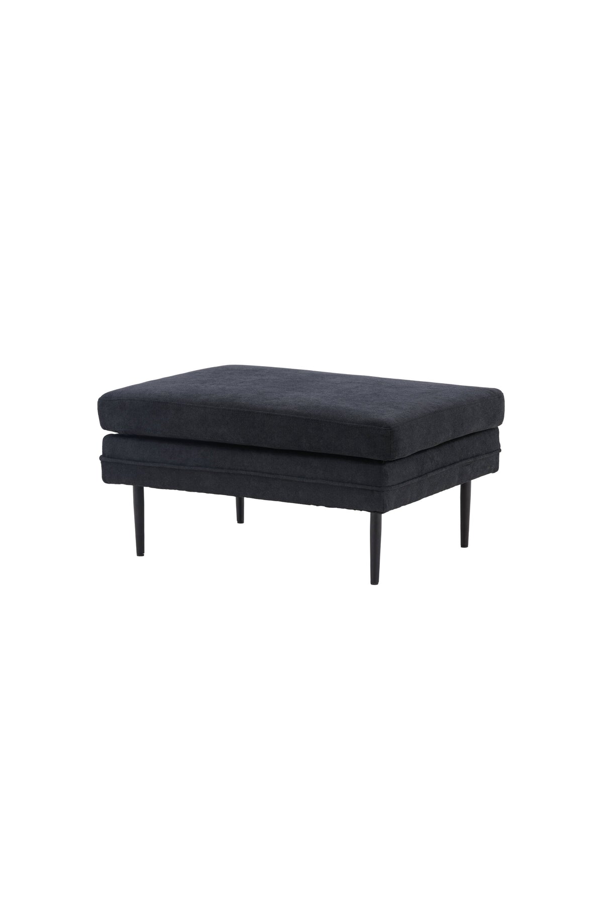 Boom Ottoman - schwarz/Polyester - Leinen - Ottomane / Poufs - ALVAHOME