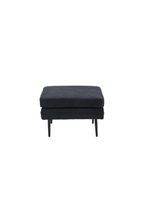 Boom Ottoman - schwarz/Polyester - Leinen - Ottomane / Poufs - ALVAHOME