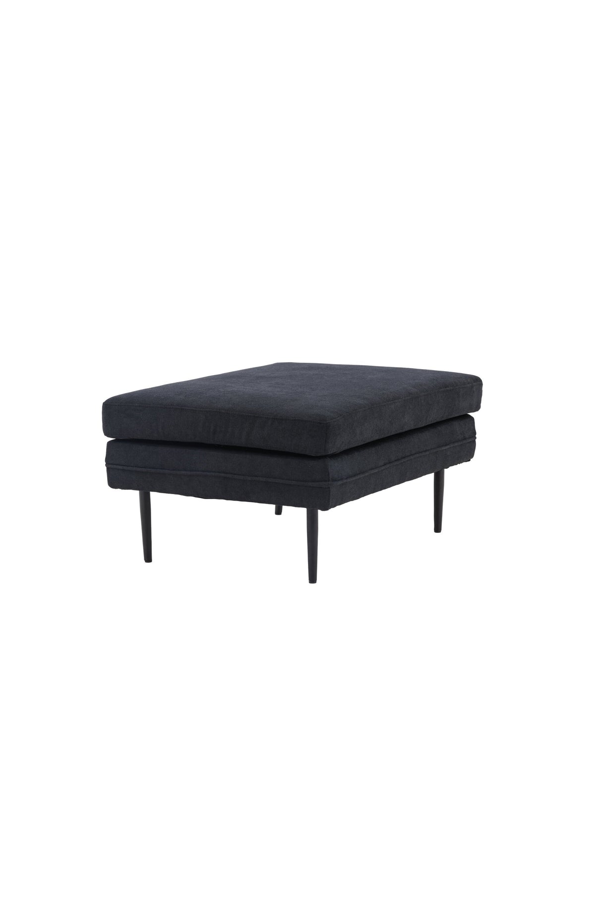 Boom Ottoman - schwarz/Polyester - Leinen - Ottomane / Poufs - ALVAHOME