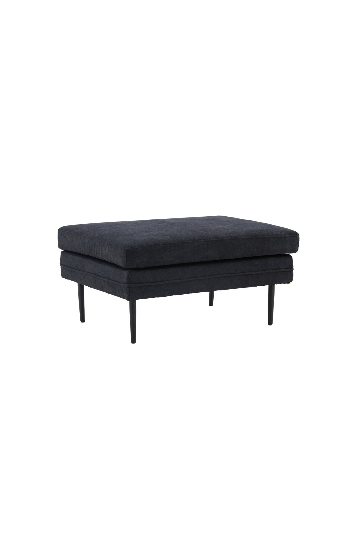 Boom Ottoman - schwarz/Polyester - Leinen - Ottomane / Poufs - ALVAHOME