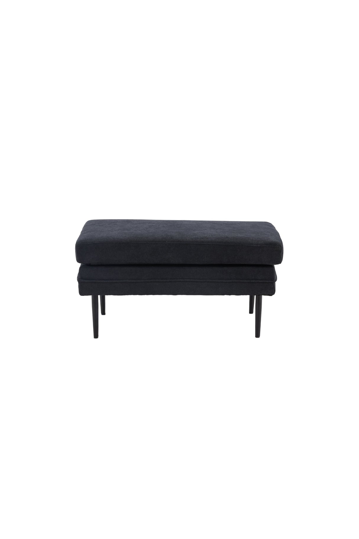 Boom Ottoman - schwarz/Polyester - Leinen - Ottomane / Poufs - ALVAHOME