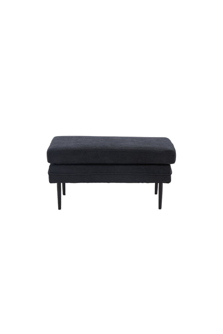 Boom Ottoman - schwarz/Polyester - Leinen - Ottomane / Poufs - ALVAHOME