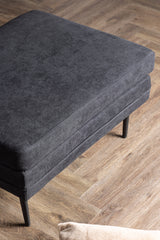 Boom Ottoman - schwarz/Polyester - Leinen - Ottomane / Poufs - ALVAHOME