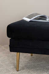 Boom Ottoman - schwarz/Polyester - Samt - Ottomane / Poufs - ALVAHOME