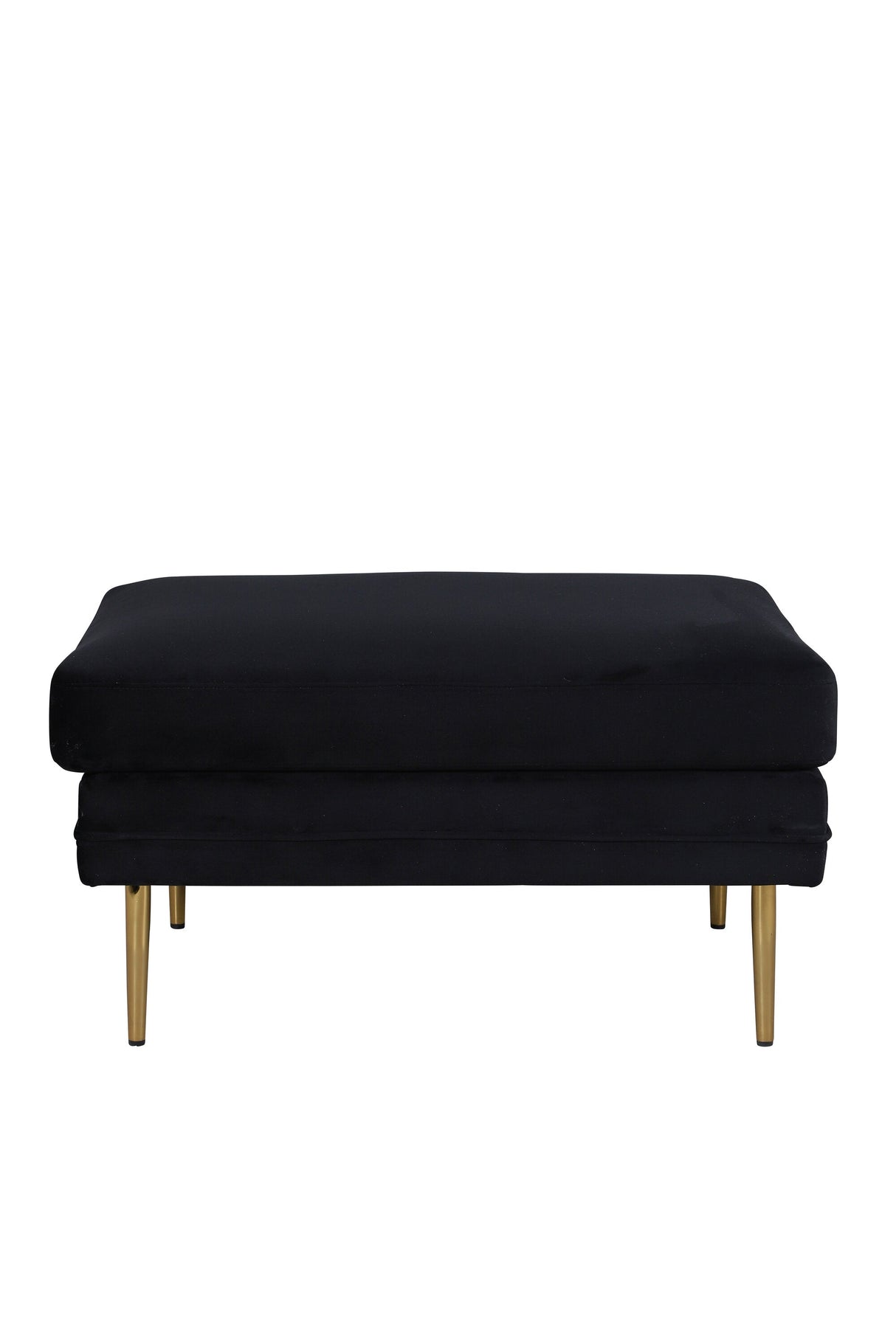 Boom Ottoman - schwarz/Polyester - Samt - Ottomane / Poufs - ALVAHOME