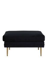 Boom Ottoman - schwarz/Polyester - Samt - Ottomane / Poufs - ALVAHOME