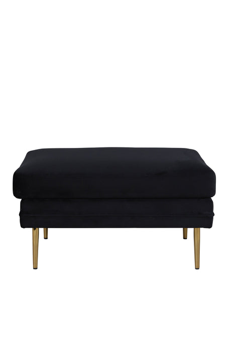Boom Ottoman - schwarz/Polyester - Samt - Ottomane / Poufs - ALVAHOME