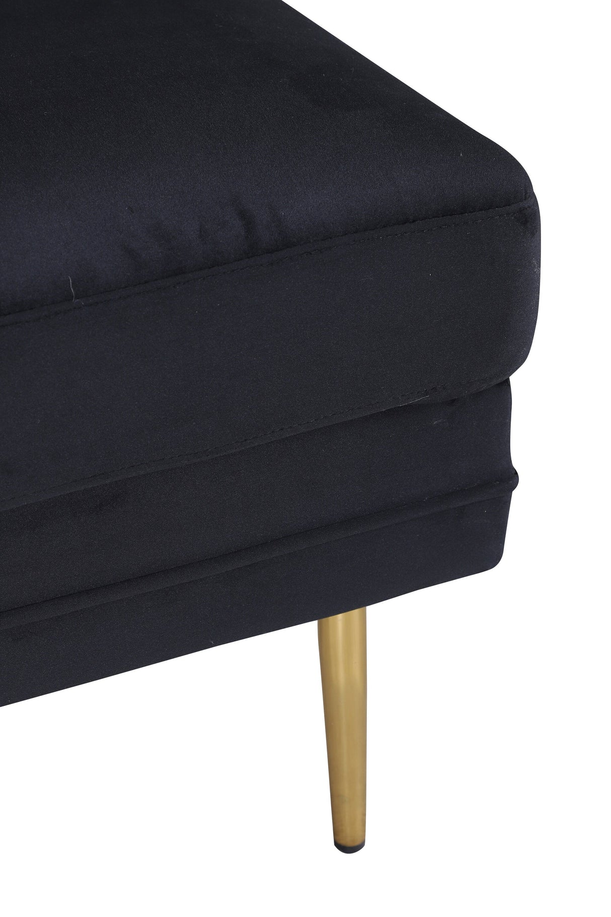 Boom Ottoman - schwarz/Polyester - Samt - Ottomane / Poufs - ALVAHOME