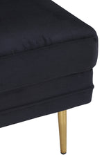 Boom Ottoman - schwarz/Polyester - Samt - Ottomane / Poufs - ALVAHOME