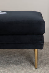 Boom Ottoman - schwarz/Polyester - Samt - Ottomane / Poufs - ALVAHOME