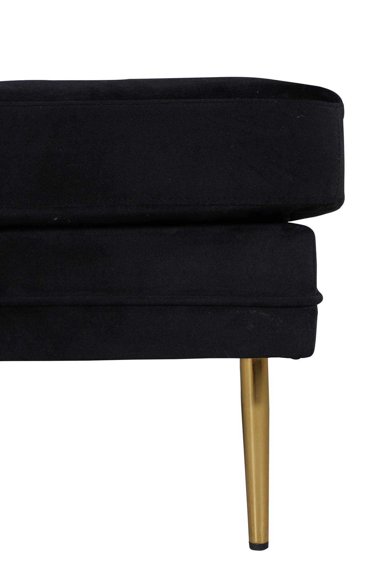 Boom Ottoman - schwarz/Polyester - Samt - Ottomane / Poufs - ALVAHOME