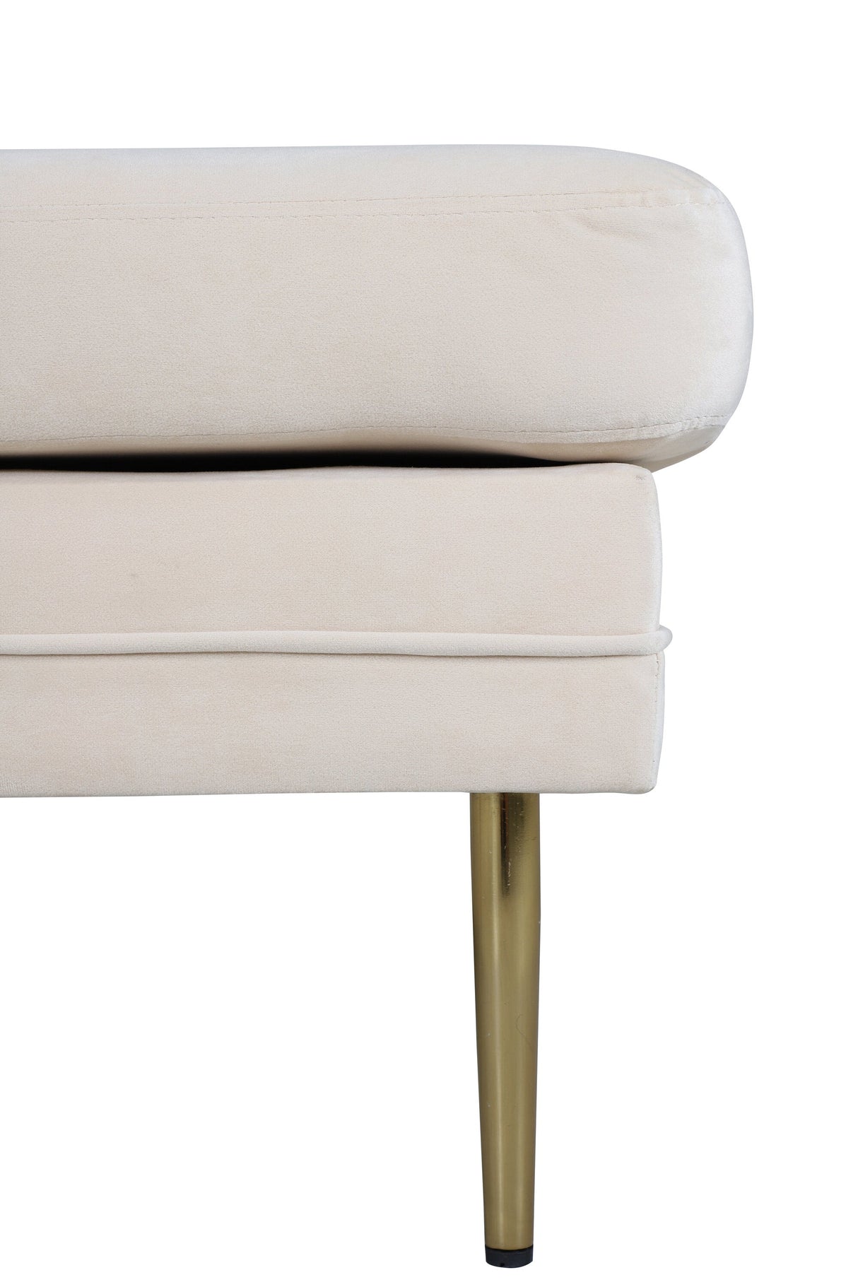 Boom Ottoman - weiß/Polyester - Samt - Ottomane / Poufs - ALVAHOME