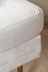 Boom Ottoman - weiß/Polyester - Samt - Ottomane / Poufs - ALVAHOME