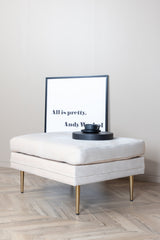 Boom Ottoman - weiß/Polyester - Samt - Ottomane / Poufs - ALVAHOME