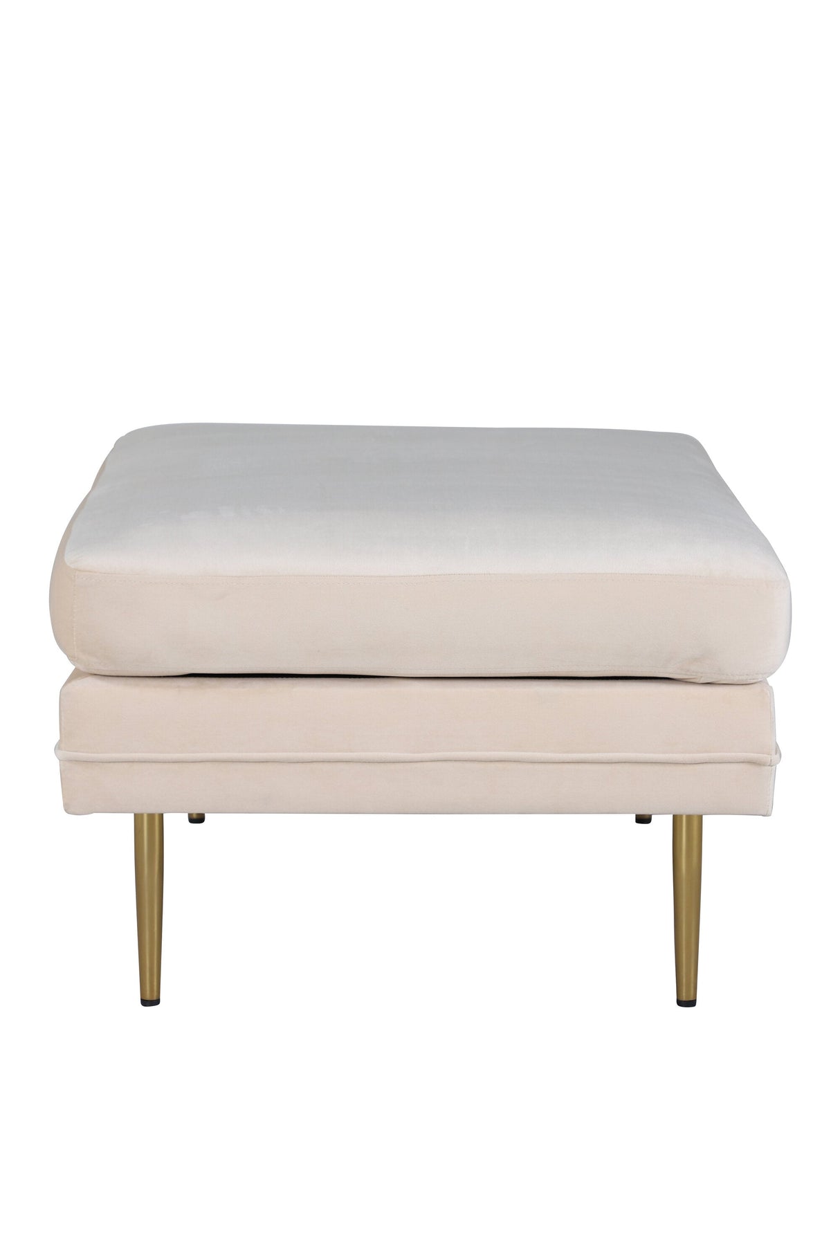 Boom Ottoman - weiß/Polyester - Samt - Ottomane / Poufs - ALVAHOME