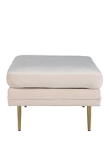 Boom Ottoman - weiß/Polyester - Samt - Ottomane / Poufs - ALVAHOME