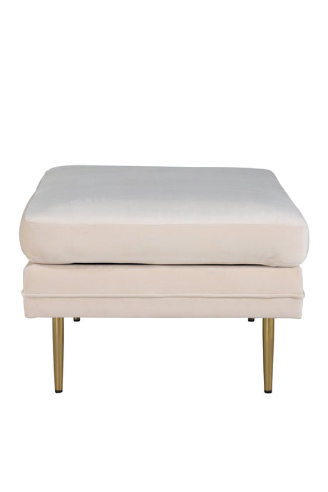 Boom Ottoman - weiß/Polyester - Samt - Ottomane / Poufs - ALVAHOME