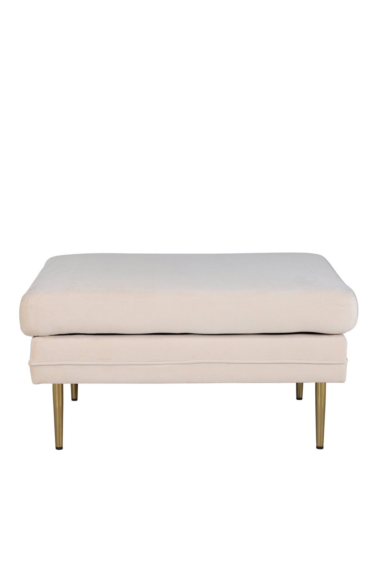 Boom Ottoman - weiß/Polyester - Samt - Ottomane / Poufs - ALVAHOME