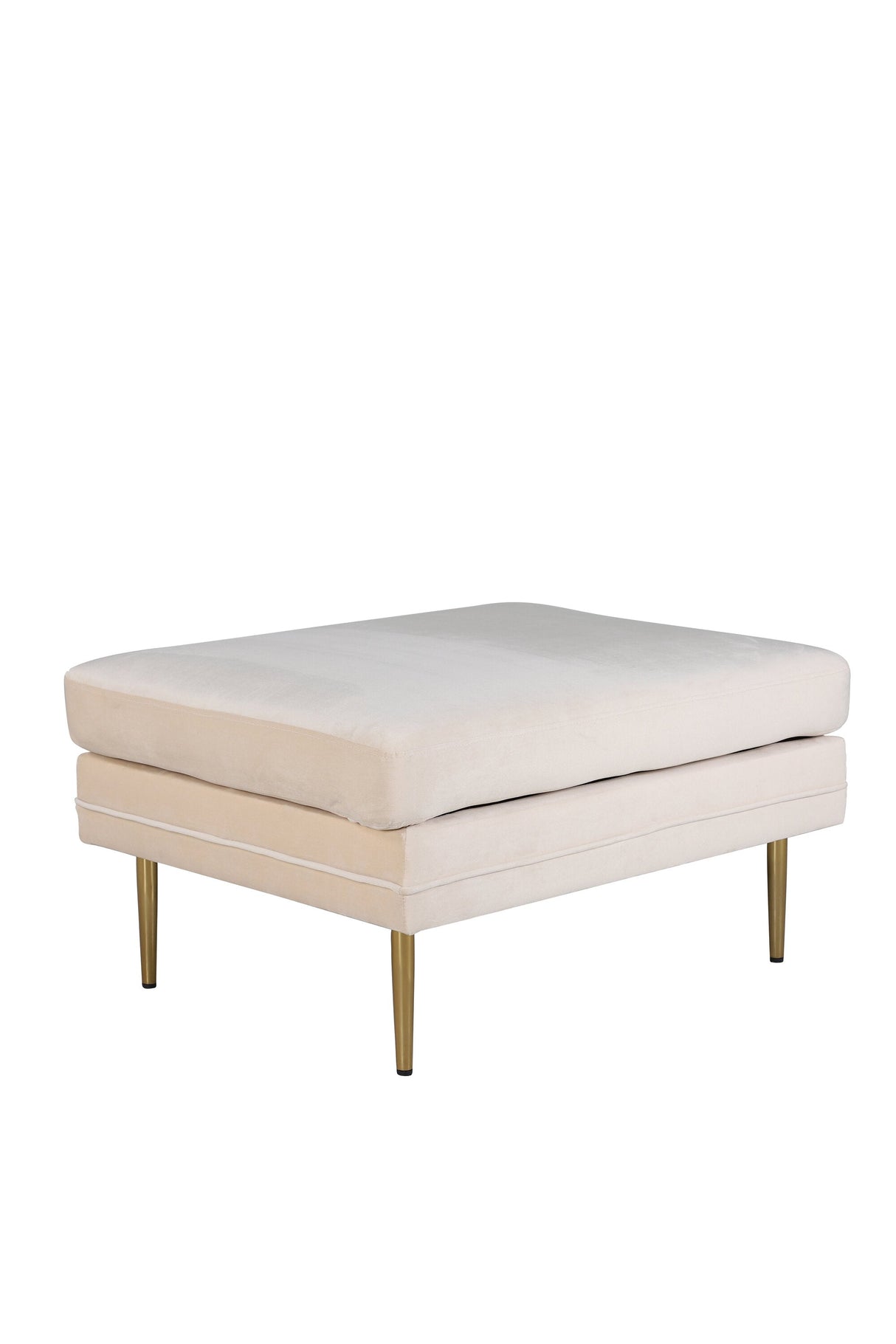 Boom Ottoman - weiß/Polyester - Samt - Ottomane / Poufs - ALVAHOME