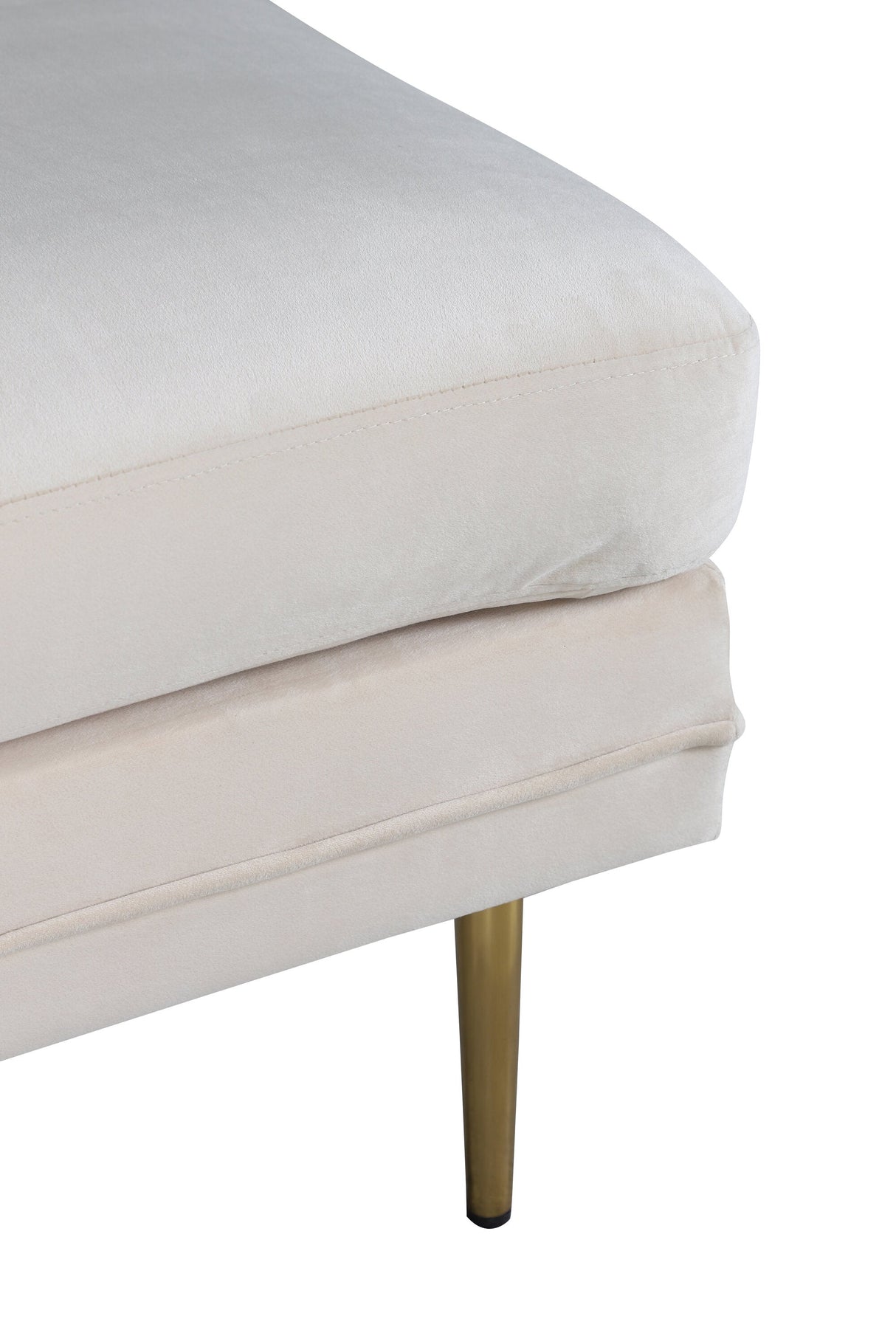 Boom Ottoman - weiß/Polyester - Samt - Ottomane / Poufs - ALVAHOME