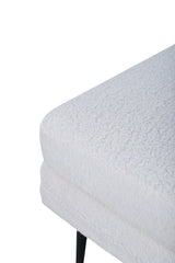 Boom Ottoman - weiß/Polyester - Teddy - Ottomane / Poufs - ALVAHOME