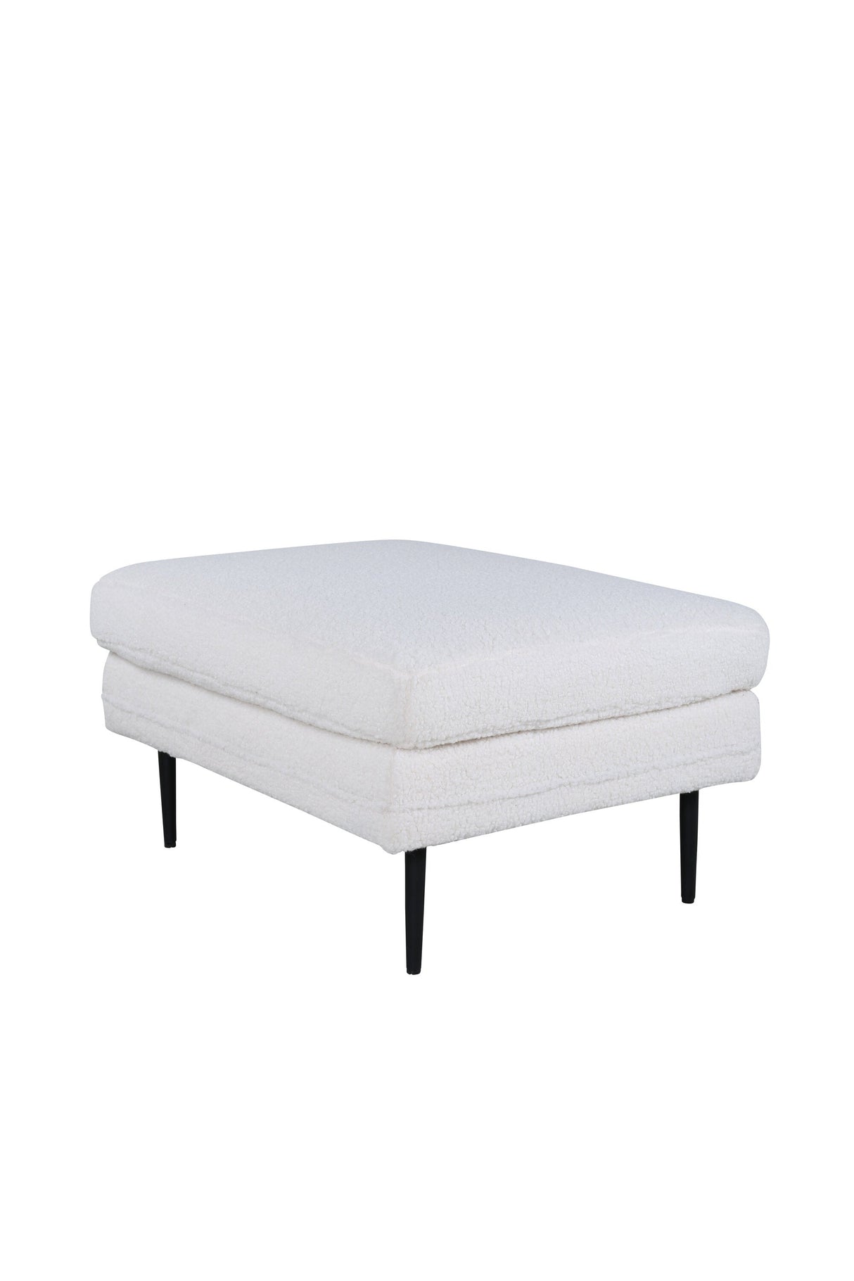 Boom Ottoman - weiß/Polyester - Teddy - Ottomane / Poufs - ALVAHOME