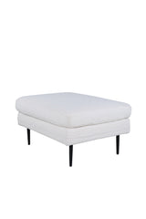 Boom Ottoman - weiß/Polyester - Teddy - Ottomane / Poufs - ALVAHOME
