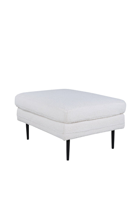 Boom Ottoman - weiß/Polyester - Teddy - Ottomane / Poufs - ALVAHOME