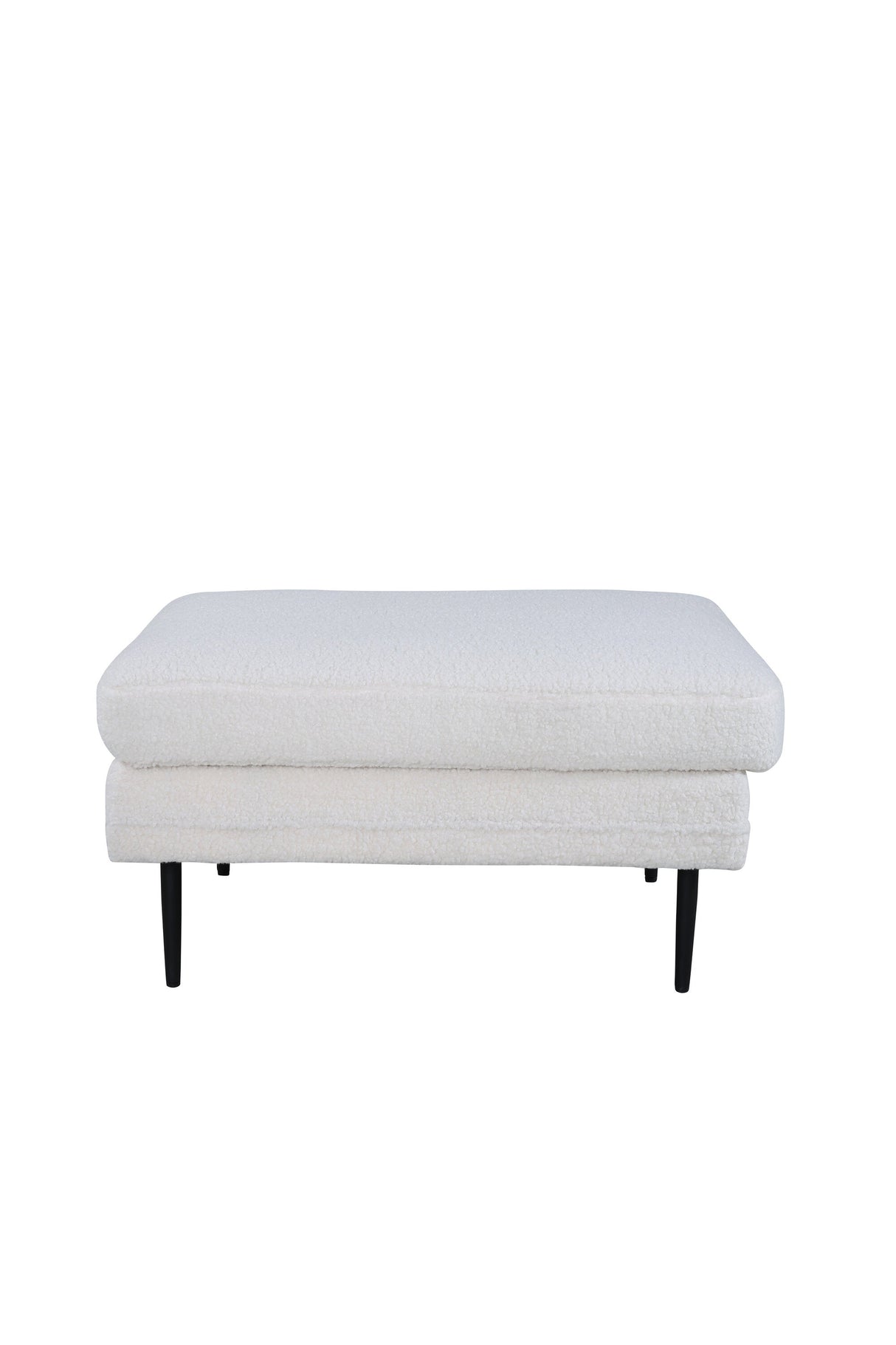 Boom Ottoman - weiß/Polyester - Teddy - Ottomane / Poufs - ALVAHOME