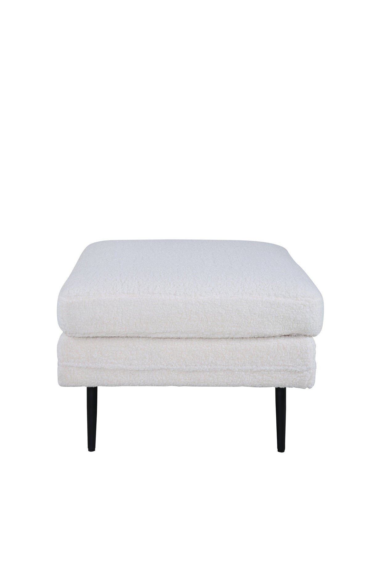 Boom Ottoman - weiß/Polyester - Teddy - Ottomane / Poufs - ALVAHOME