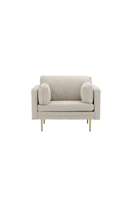 Boom Sessel - hellbeige/Polyester - Kord - Sessel - ALVAHOME