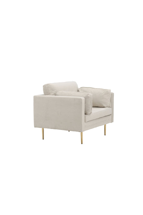 Boom Sessel - hellbeige/Polyester - Kord - Sessel - ALVAHOME