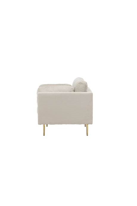 Boom Sessel - hellbeige/Polyester - Kord - Sessel - ALVAHOME