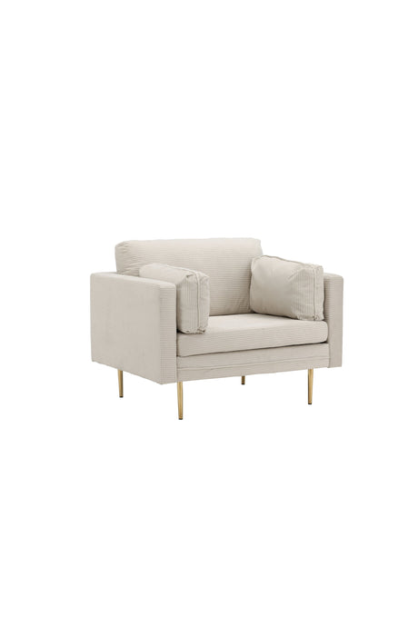 Boom Sessel - hellbeige/Polyester - Kord - Sessel - ALVAHOME
