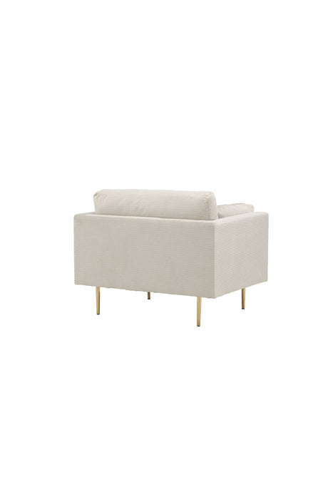 Boom Sessel - hellbeige/Polyester - Kord - Sessel - ALVAHOME
