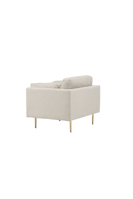 Boom Sessel - hellbeige/Polyester - Kord - Sessel - ALVAHOME