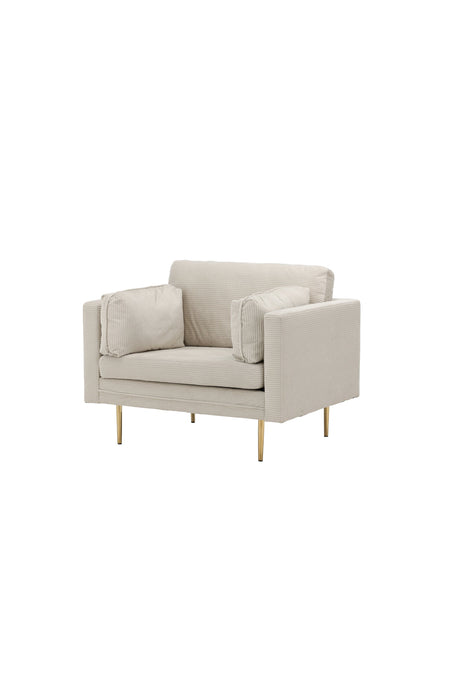 Boom Sessel - hellbeige/Polyester - Kord - Sessel - ALVAHOME