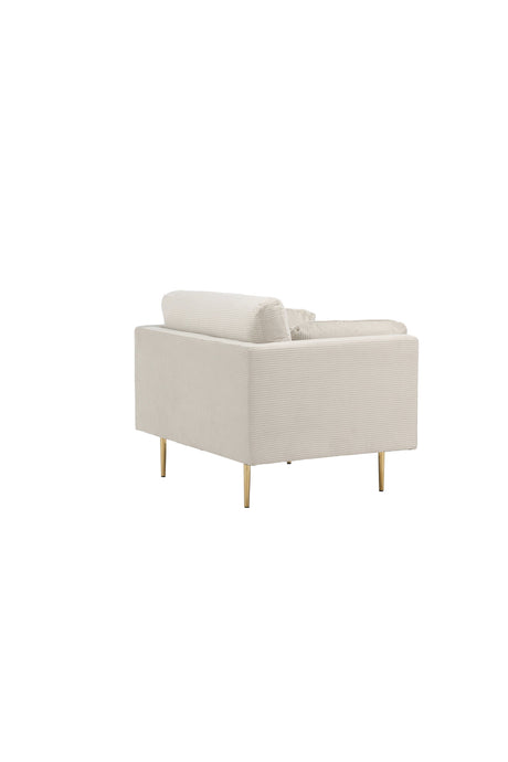 Boom Sessel - hellbeige/Polyester - Kord - Sessel - ALVAHOME