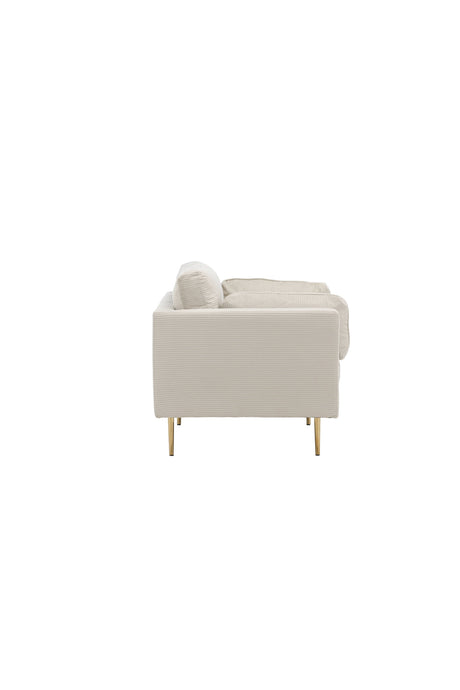 Boom Sessel - hellbeige/Polyester - Kord - Sessel - ALVAHOME