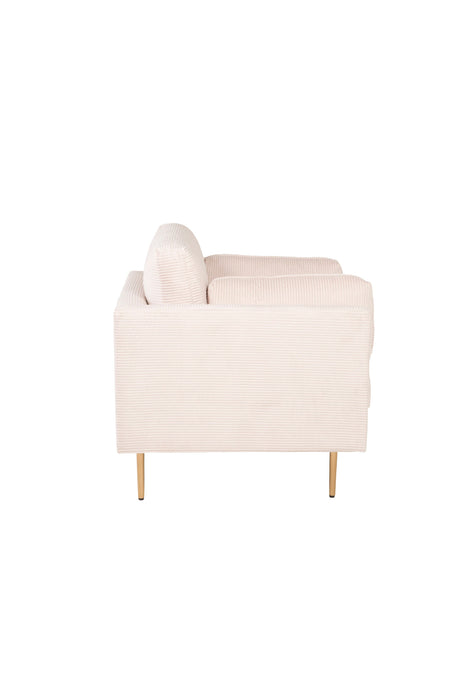 Boom Sessel - hellbeige/Polyester - Kord - Sessel - ALVAHOME