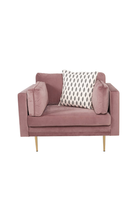 Boom Sessel - pink/Polyester - Samt - Sessel - ALVAHOME
