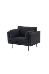 Boom Sessel - schwarz/Polyester - Leinen - Sessel - ALVAHOME
