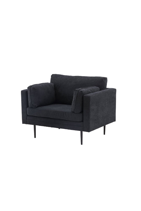 Boom Sessel - schwarz/Polyester - Leinen - Sessel - ALVAHOME