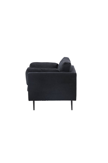 Boom Sessel - schwarz/Polyester - Leinen - Sessel - ALVAHOME